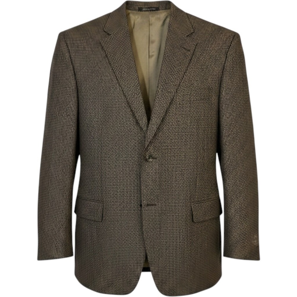 Zino Italy Wool Sport Coat Blazer Brown Houndstooth Check The Rogue Mens